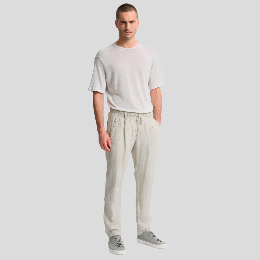 LINEN JOGGER TROUSERS - STONE