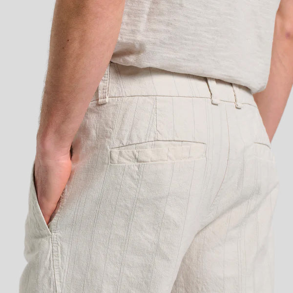 PINSTRIPE TROUSERS - STONE