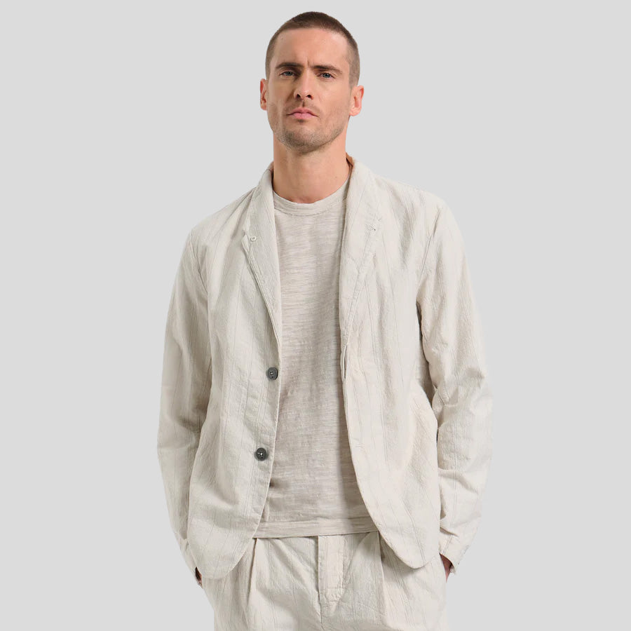 PINSTRIPE JACKET - STONE