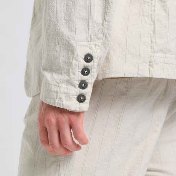 PINSTRIPE JACKET - STONE