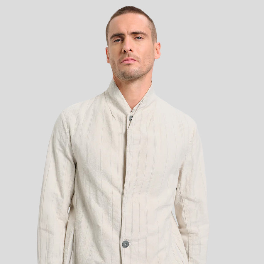 PINSTRIPE JACKET - STONE