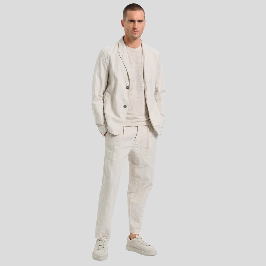 PINSTRIPE JACKET - STONE