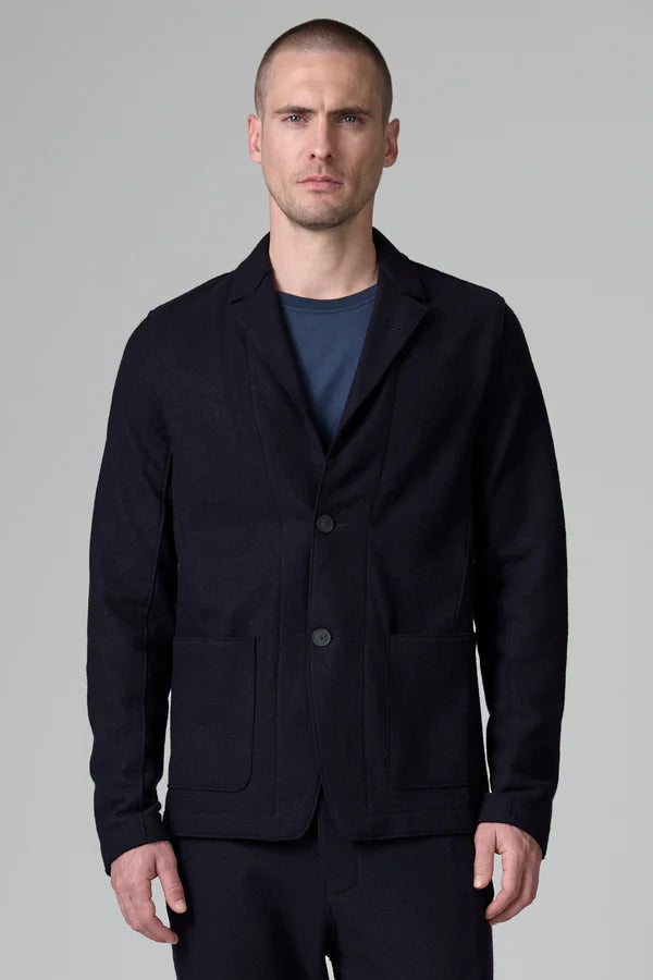 Blue Boiled Wool Jacket