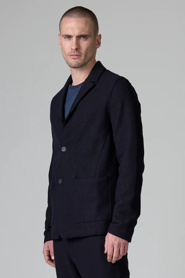 Blue Boiled Wool Jacket