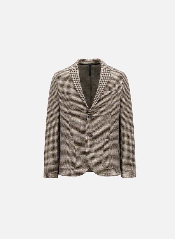 HARRIS WHARF BLAZER PATTERNED - MOLESKIN