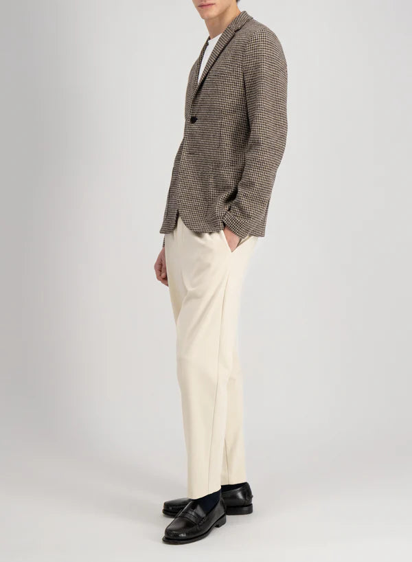 HARRIS WHARF BLAZER PATTERNED - MOLESKIN