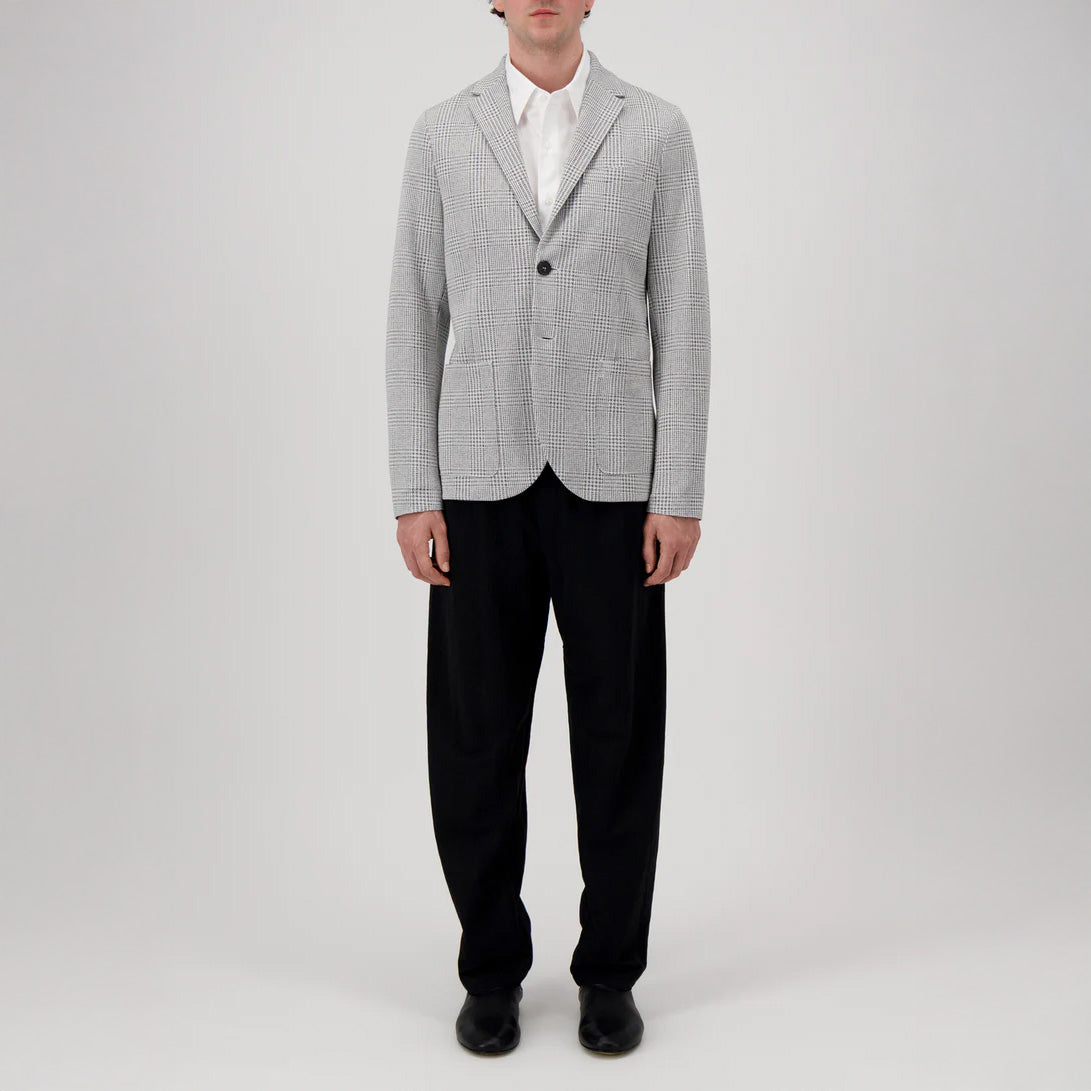 SINGLE BREASTED BLAZER - BLACK & WHITE