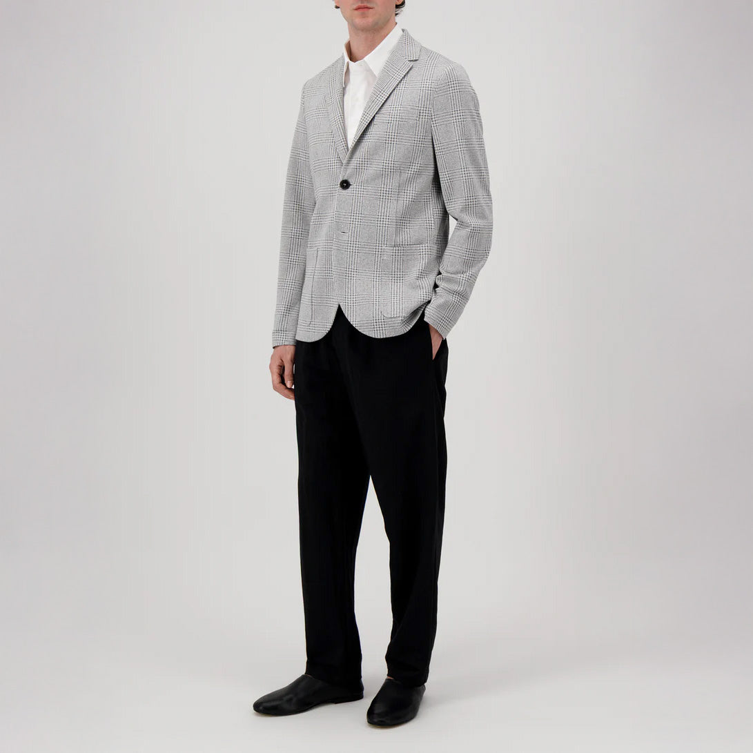 SINGLE BREASTED BLAZER - BLACK & WHITE