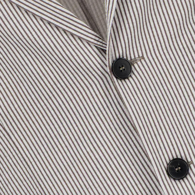 SINGLE BREASTED BLAZER - TOBACCO & WHITE