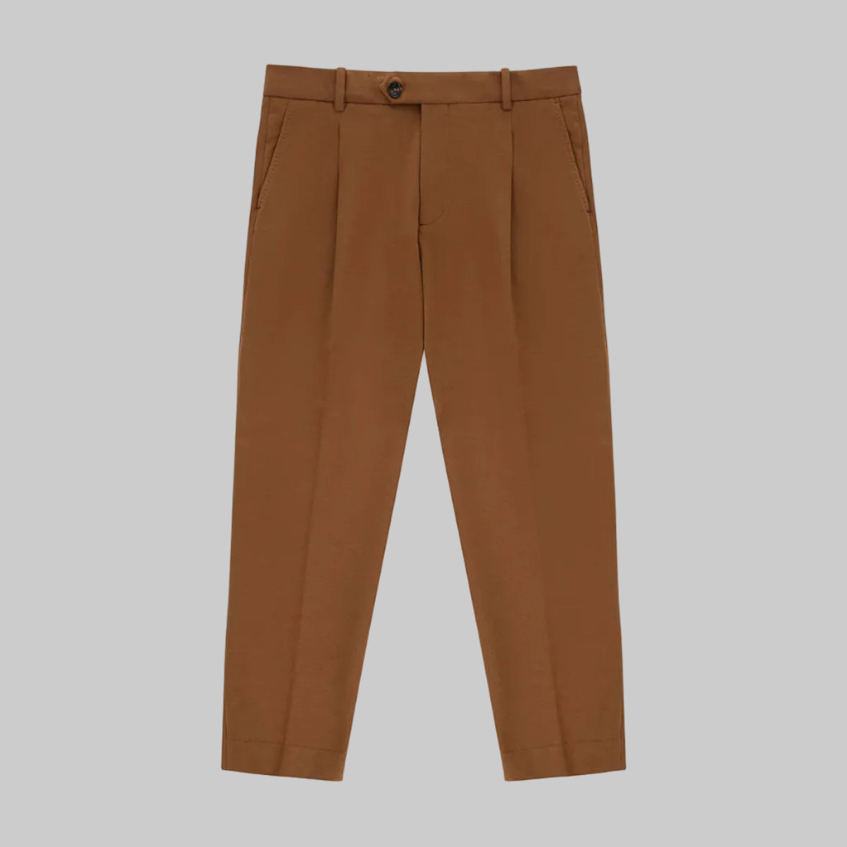 CASHMERE TROUSERS - TOBACCO BROWN