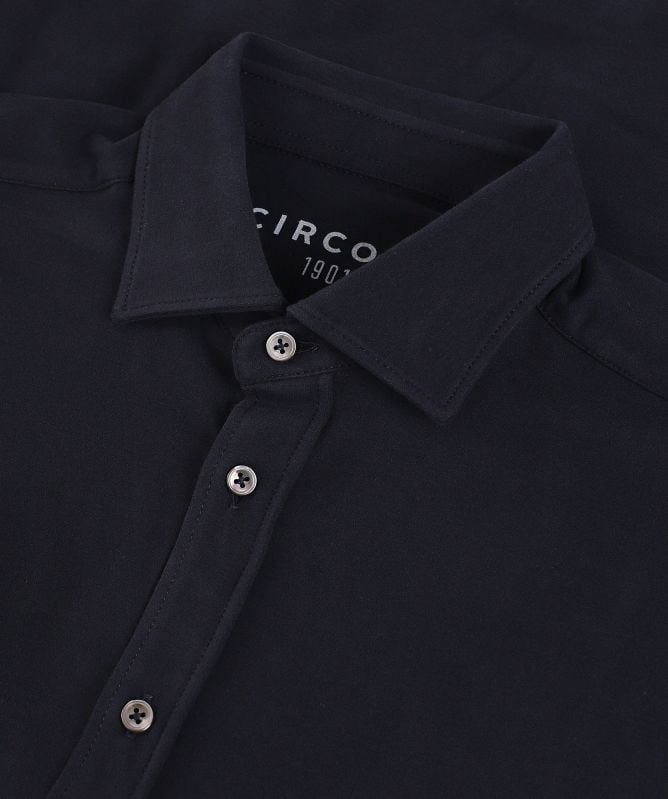 CIRCOLO 1901 JERSEY SHIRT LONG SLEEVE - NAVY