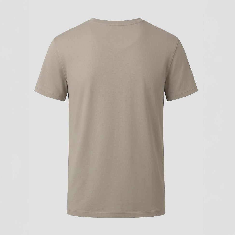 COMFORT FIT COTTON T-SHIRT - MUD