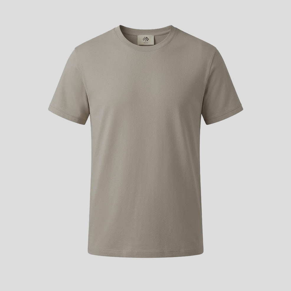 COMFORT FIT COTTON T-SHIRT - MUD