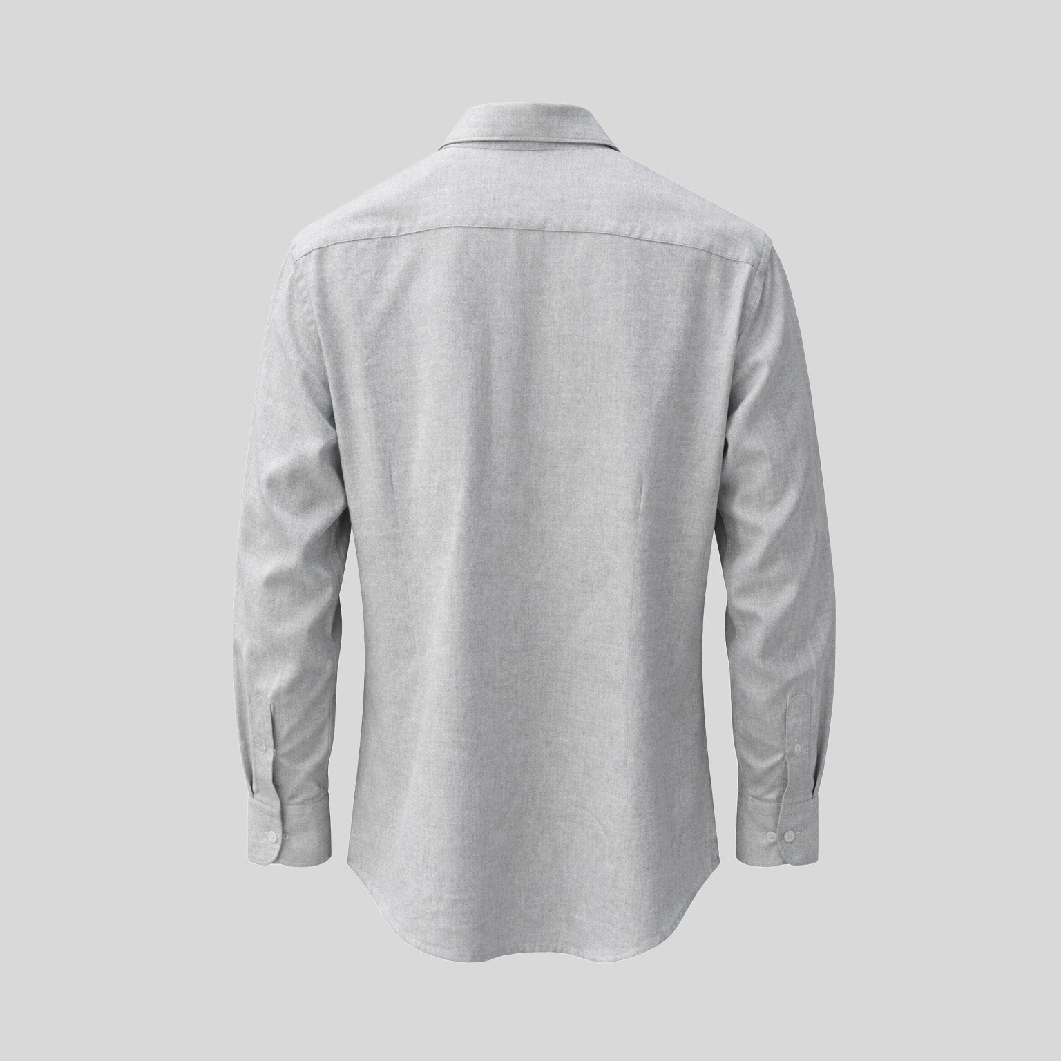 COTTON LYOCELL SHIRT - DARK GREY CHEVRON