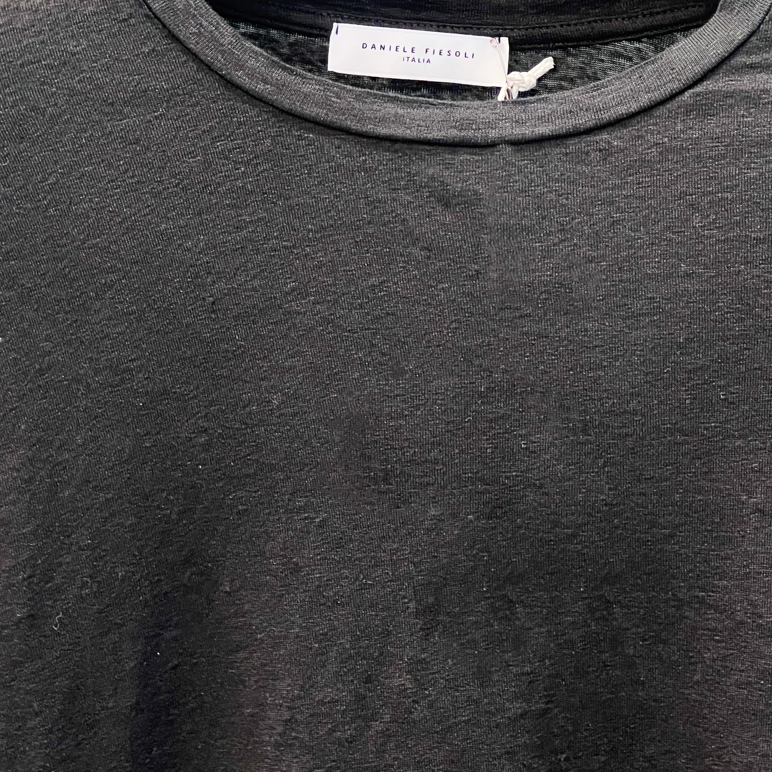 LINEN T-SHIRT - NERO BLACK