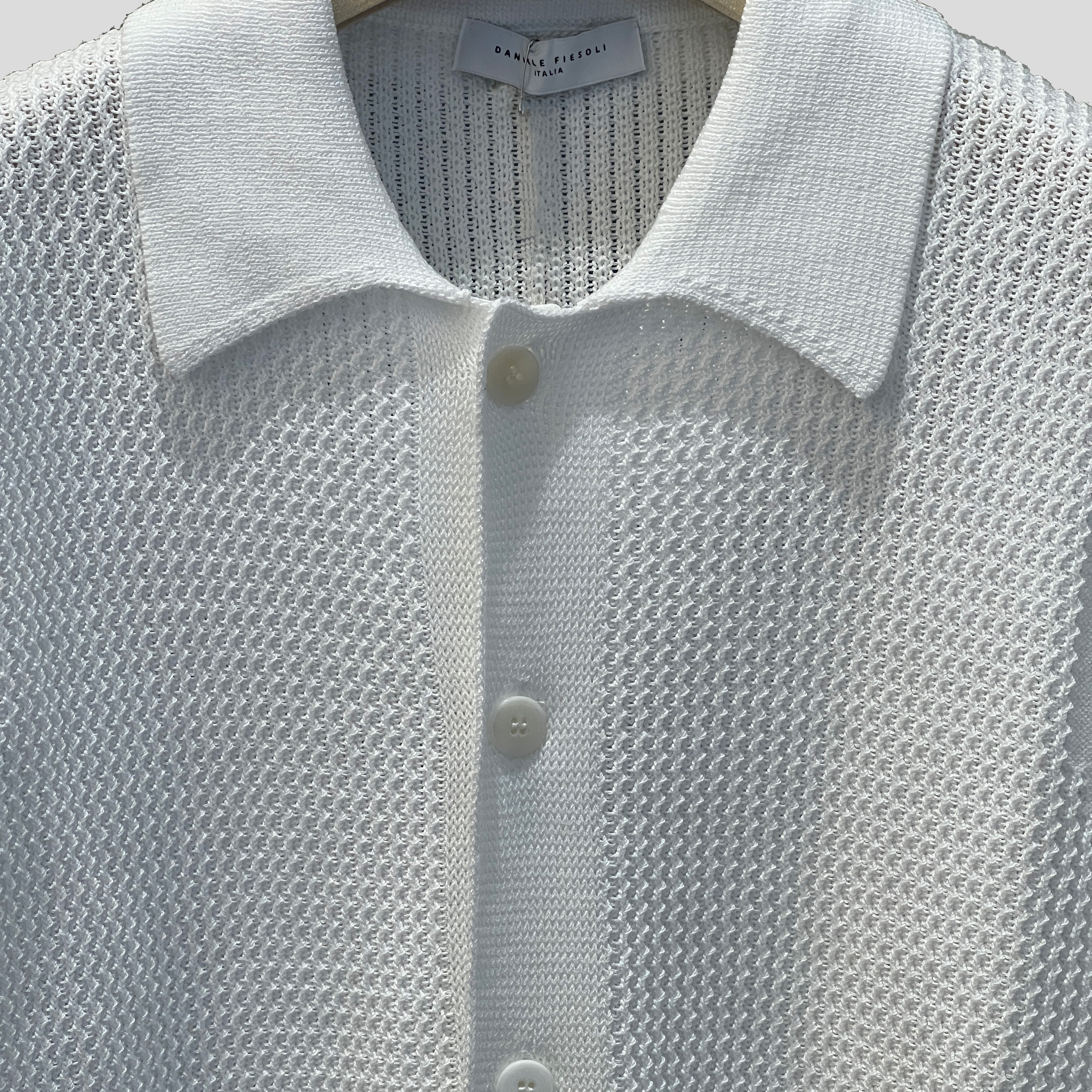 KNITTED OVERSHIRT - PANNA WHITE