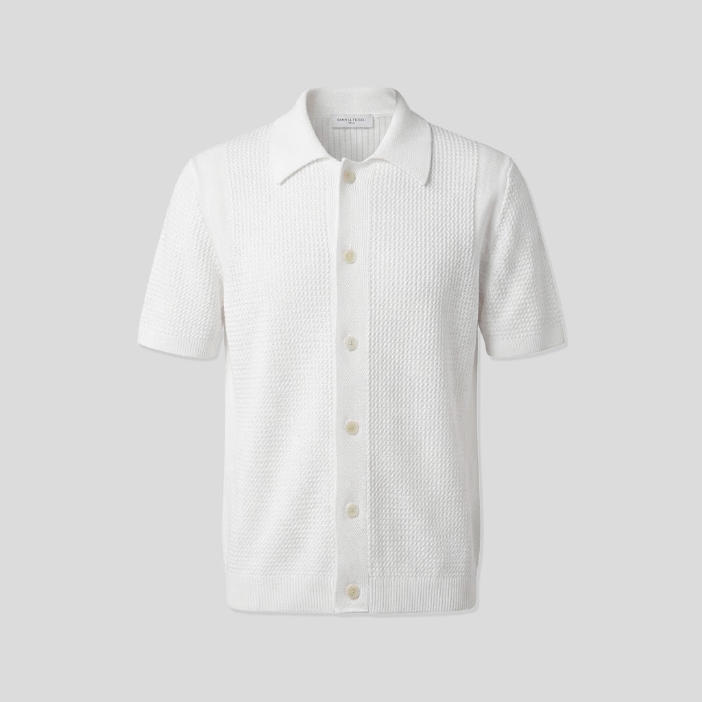 KNITTED OVERSHIRT - PANNA WHITE