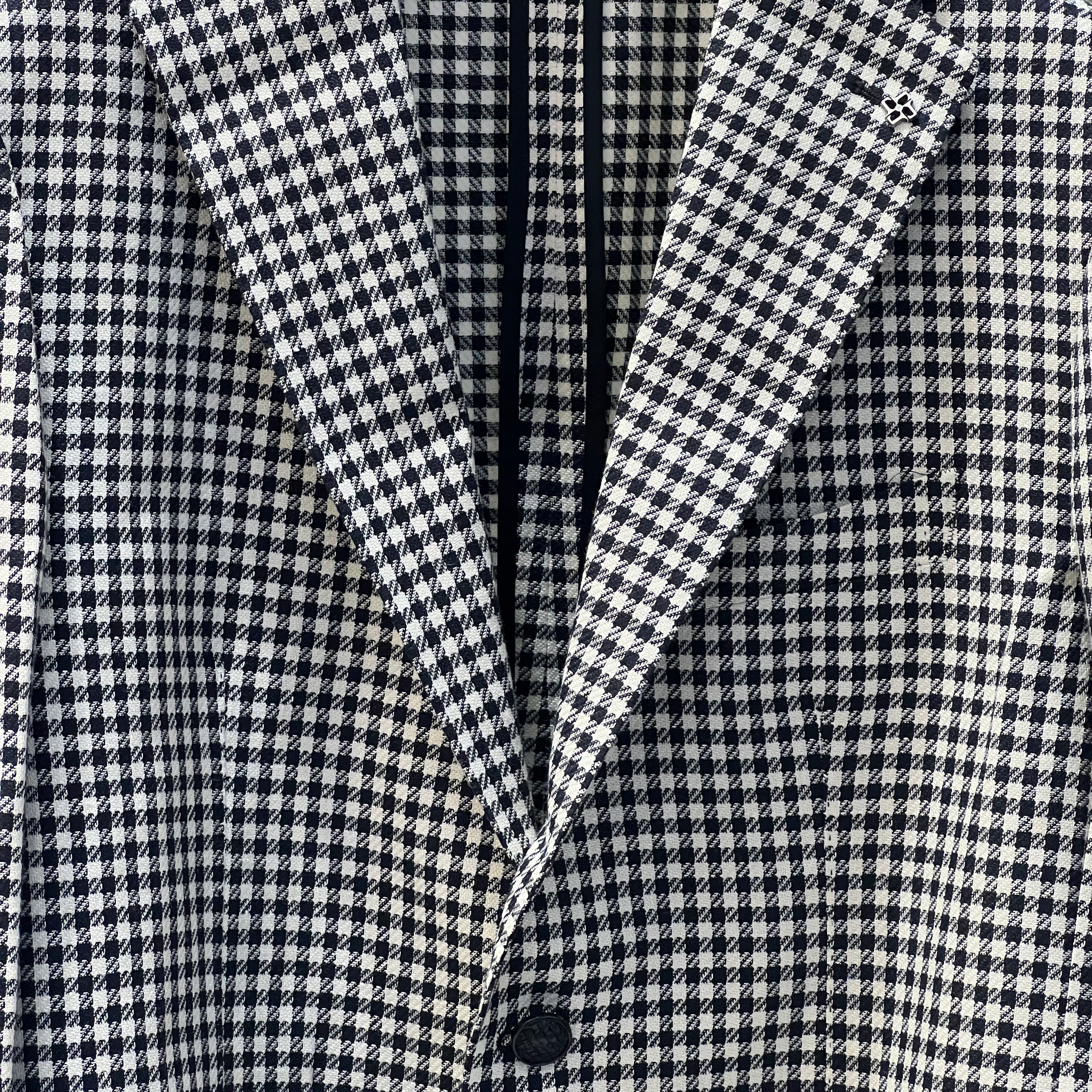 LINEN BLEND BLAZER - PATTERN