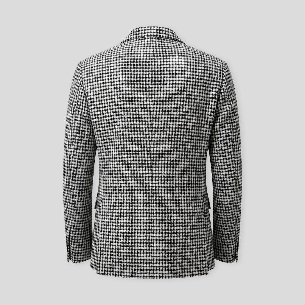 LINEN BLEND BLAZER - PATTERN