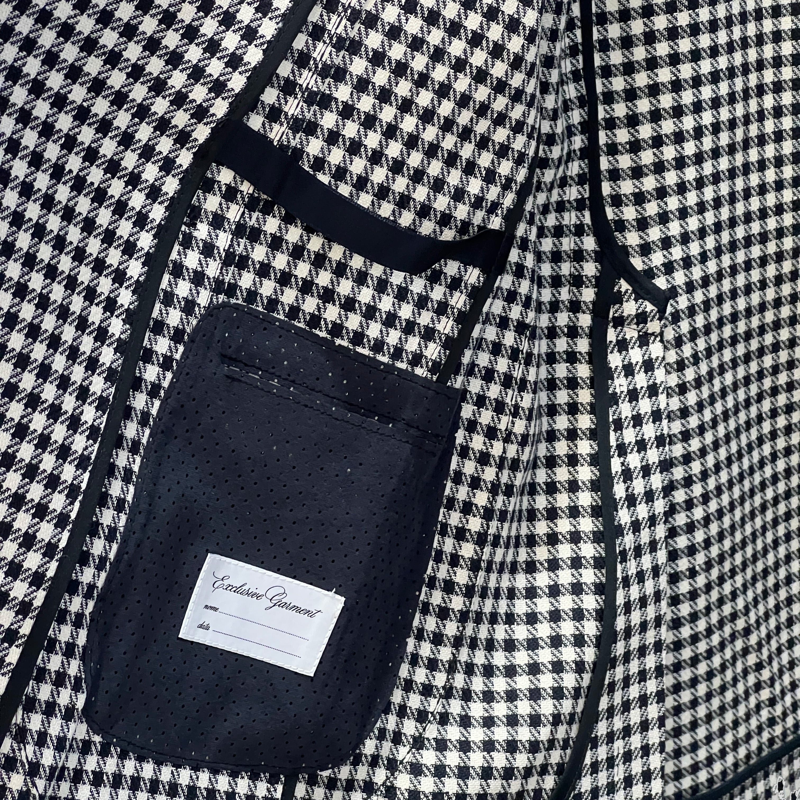 LINEN BLEND BLAZER - PATTERN
