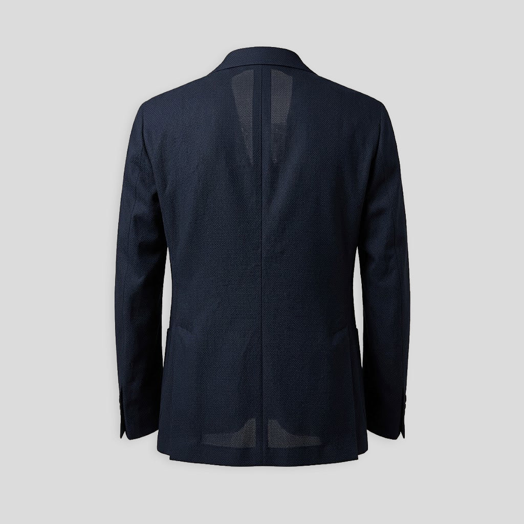 WOOL BLEND BLAZER - NAVY