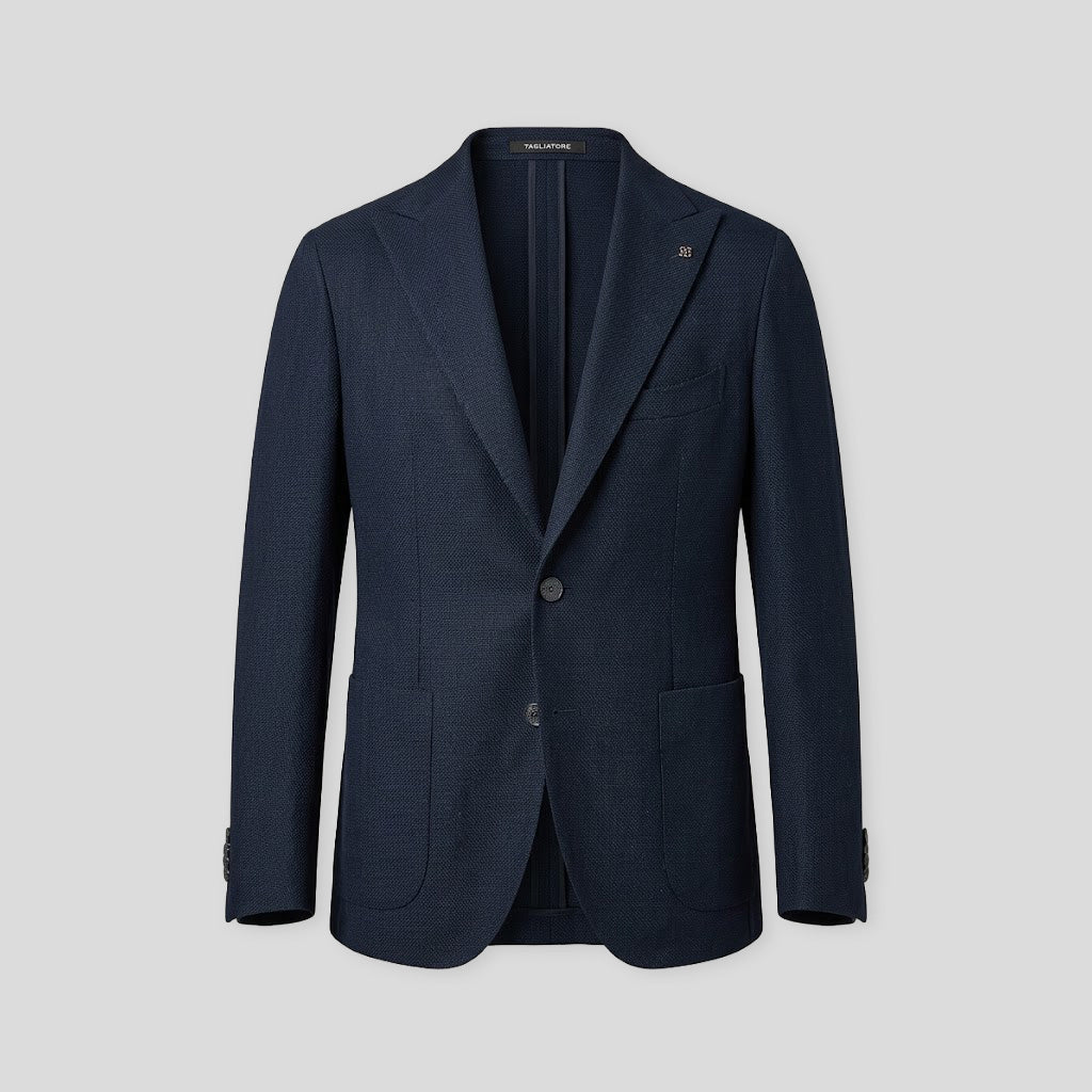 WOOL BLEND BLAZER - NAVY