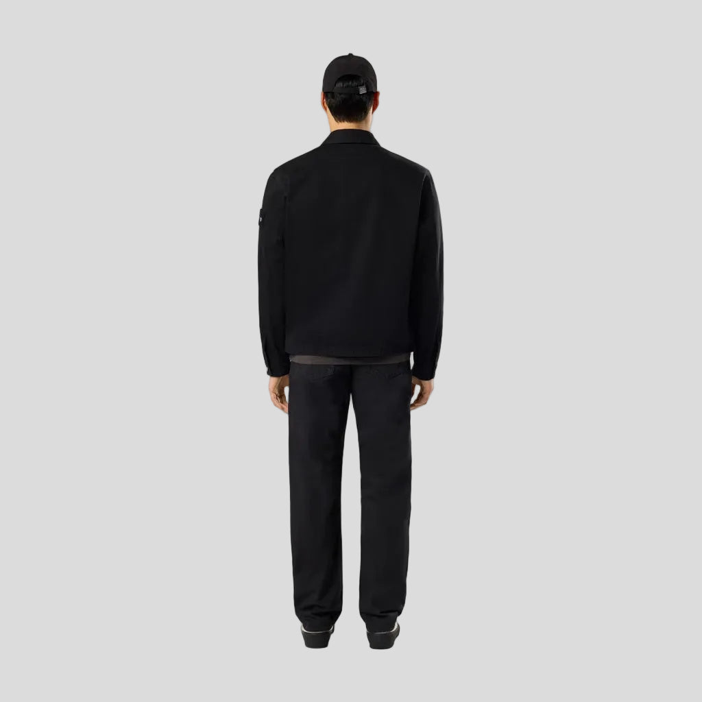 LIGHT BULL DENIM-TC STRAIGHT FIT JEANS - BLACK