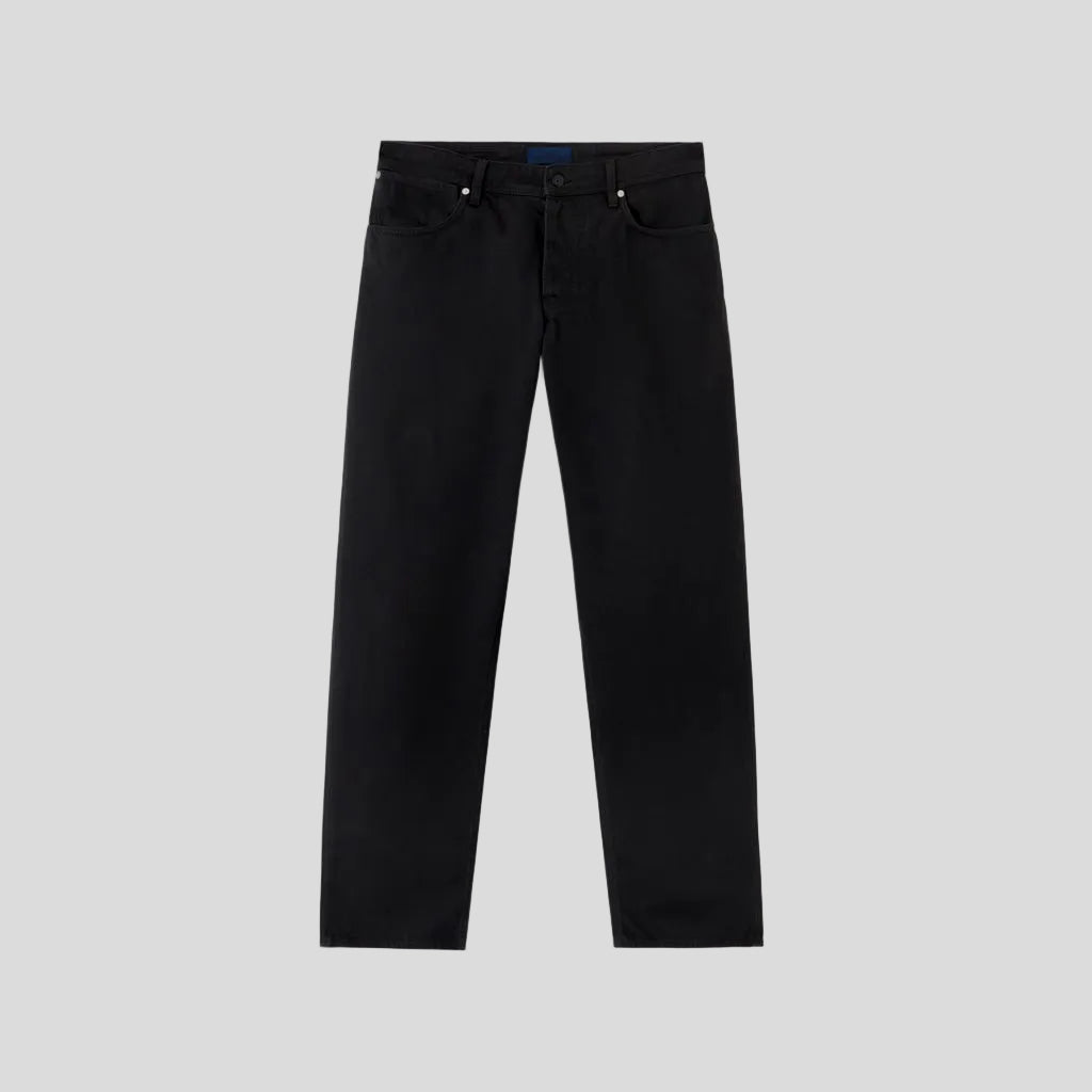 LIGHT BULL DENIM-TC STRAIGHT FIT JEANS - BLACK