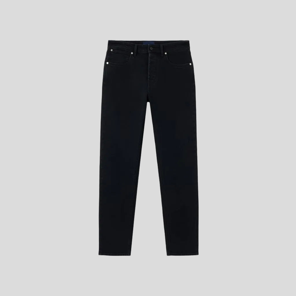 STRETCH BLACK DENIM-RINSED JEANS - BLACK RINSE