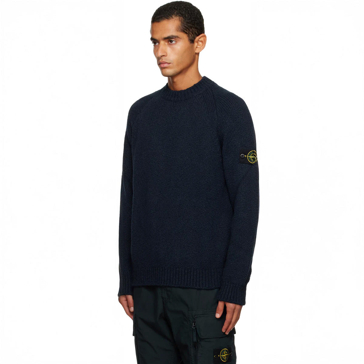 YARN WOOL CREWNECK - NAVY BLUE