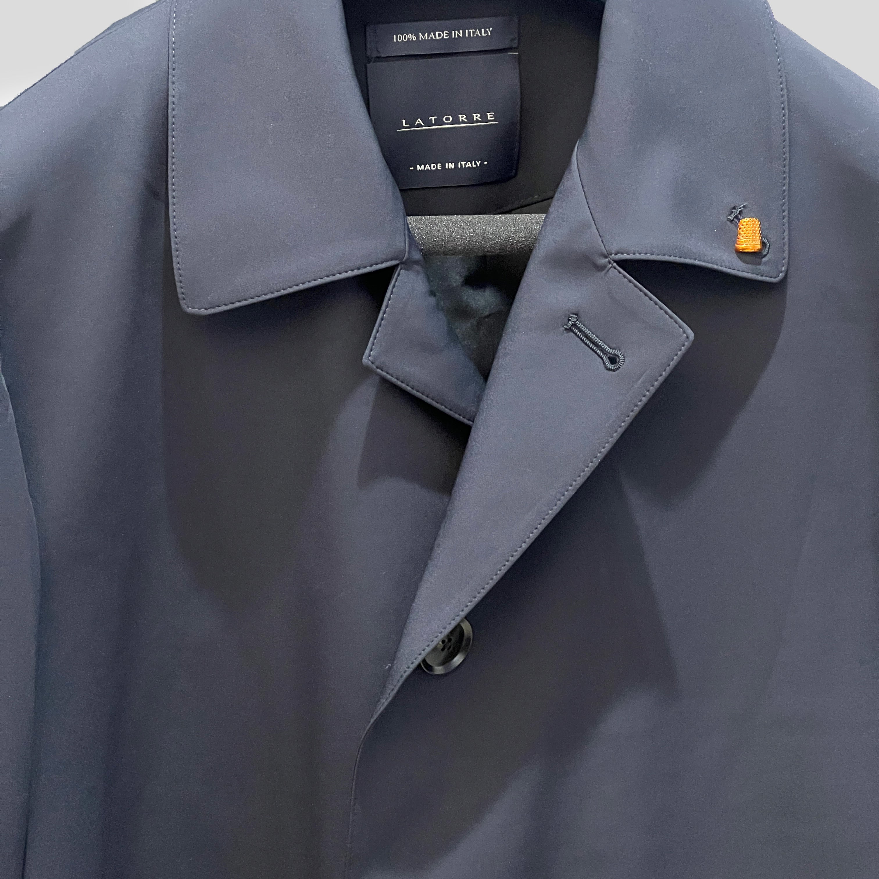 KEVIN NYLON OVERCOAT - NAVY