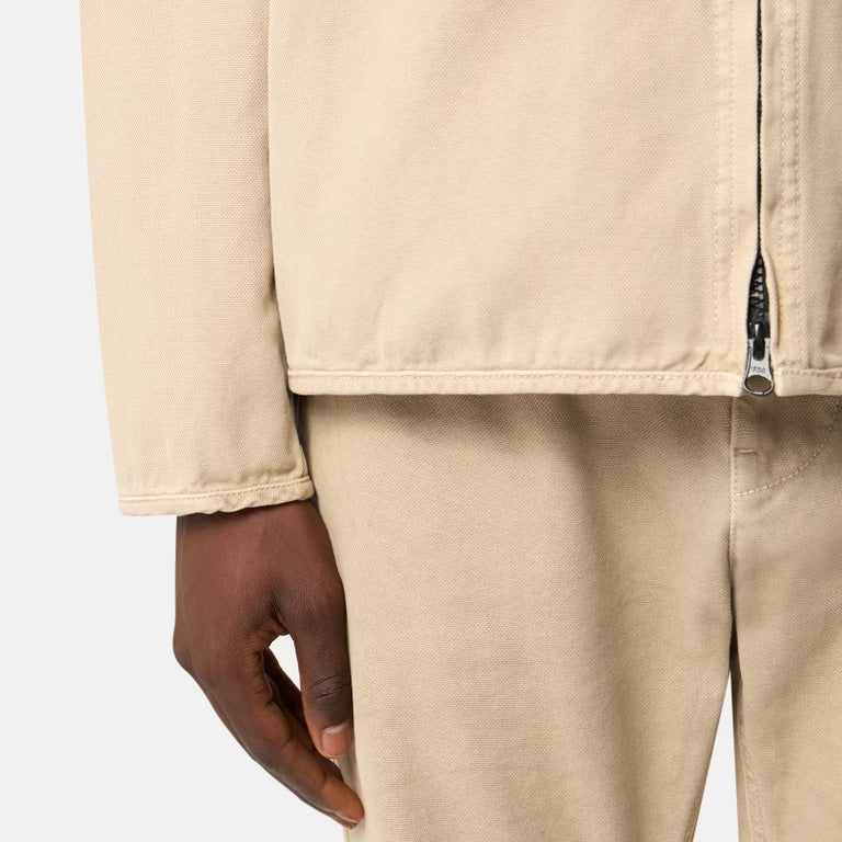 ORGANIC PANEMA COTTON ZIPPER-UP OVERSHIRT - DESERT