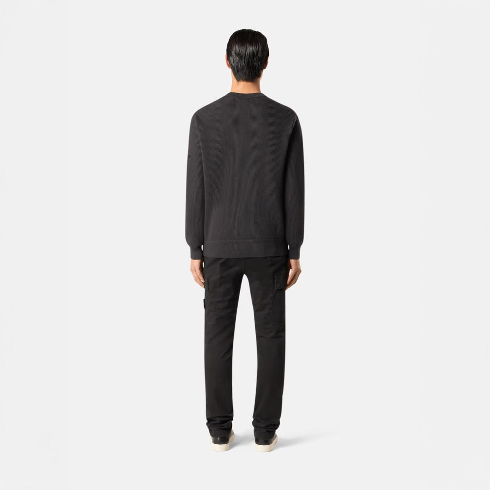 ORGANIC COTTON STRETCH CARGO CHINO TROUSERS - BLACK