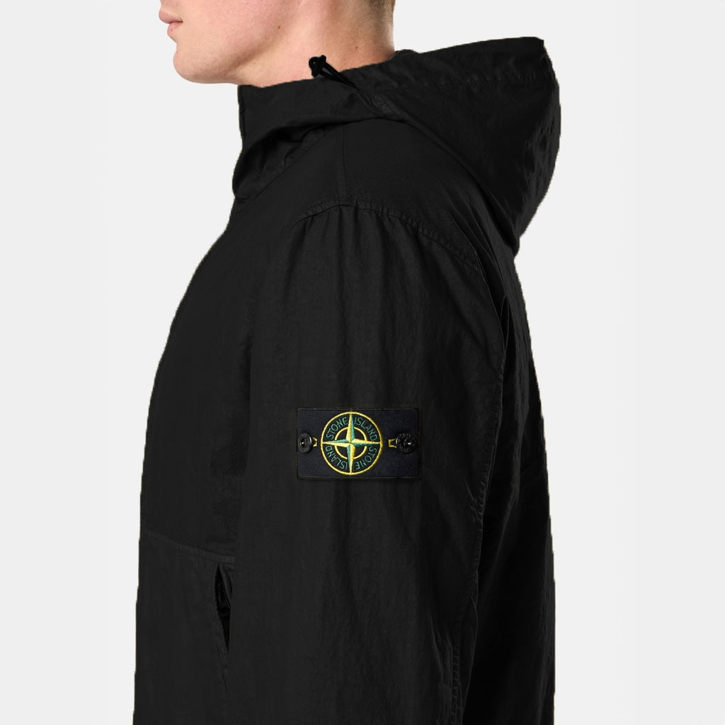 NYLON PANIMA-TC HOODED JACKET - BLACK