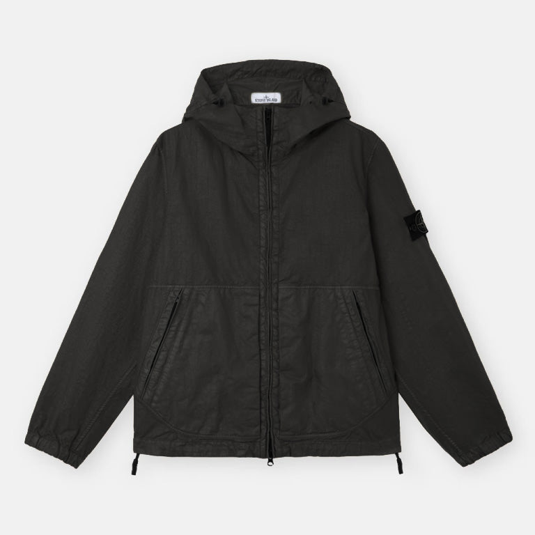 NYLON PANIMA-TC HOODED JACKET - BLACK