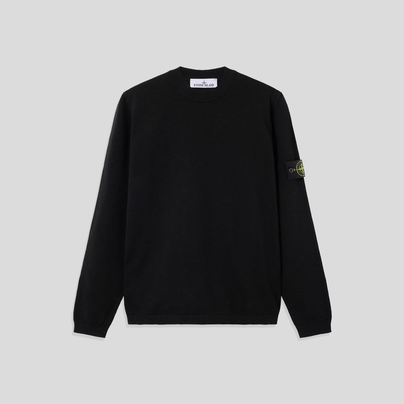 SOFT ORGANIC LOOSE-FIT CREWNECK SWEATER  - BLACK