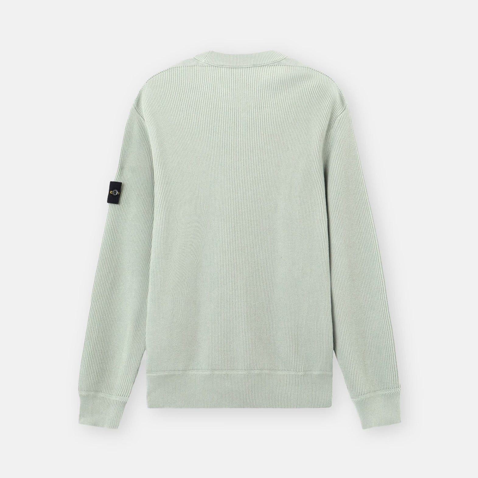 RIBBED SOFT ORGANIC COTTON CREWNECK - SAGE