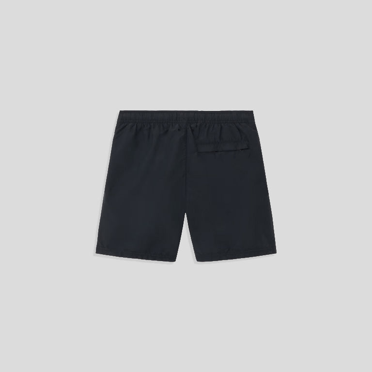 BRUSHED NYLON SWIM TRUNK WITH POCKETS - BLACK