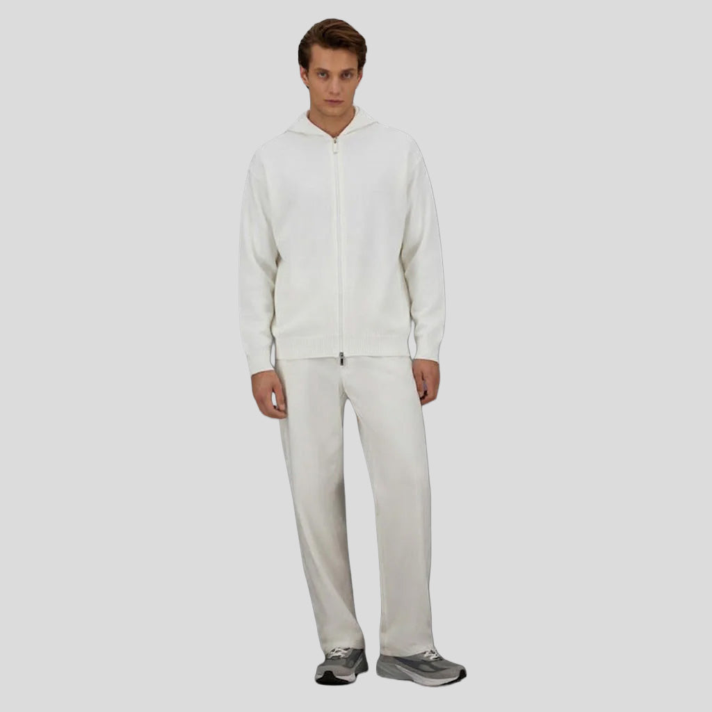 ZIP-UP HOODIE  - BIANCO