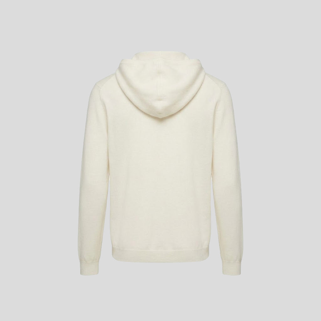 HALF-ZIP HOODED SWEATER - AGATA BIANCA
