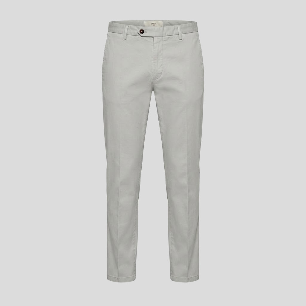 NAVIGLIO CHINO TROUSERS - LIGHT GREY