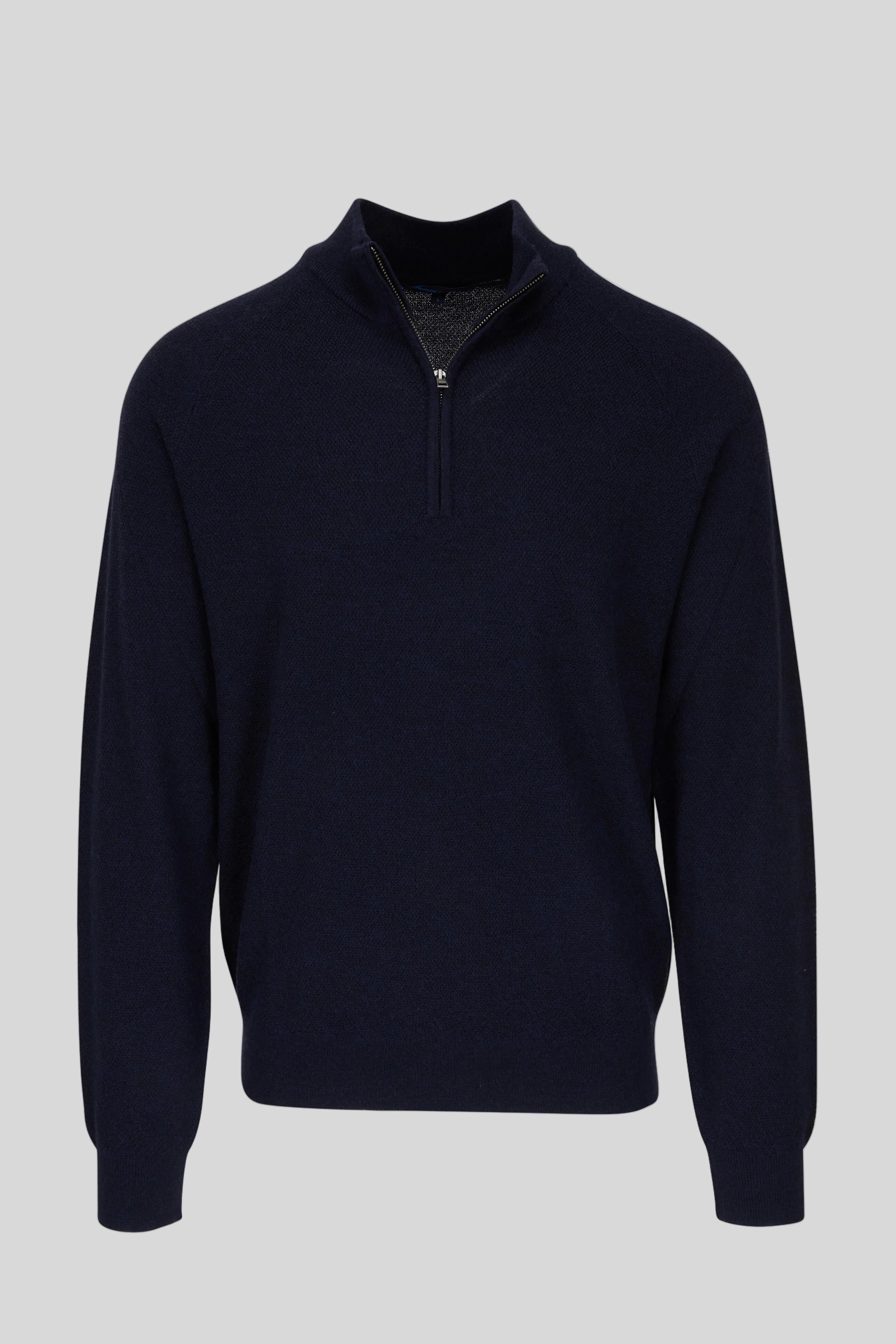 MERINO QUARTER ZIP MOCK NECK SWEATER - MAMMOTH