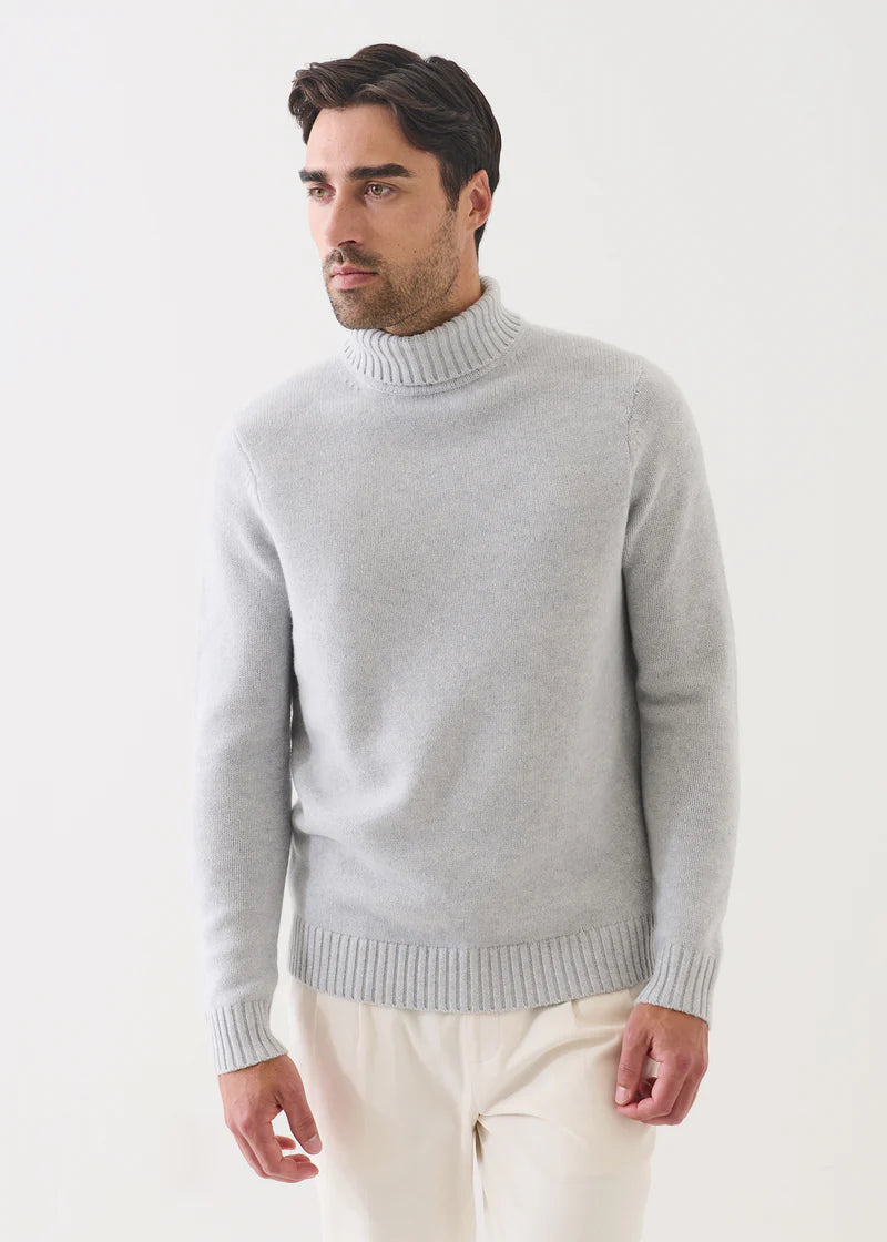 LAMBSWOOL TURTLE-NECK SWEATER - MARBLE
