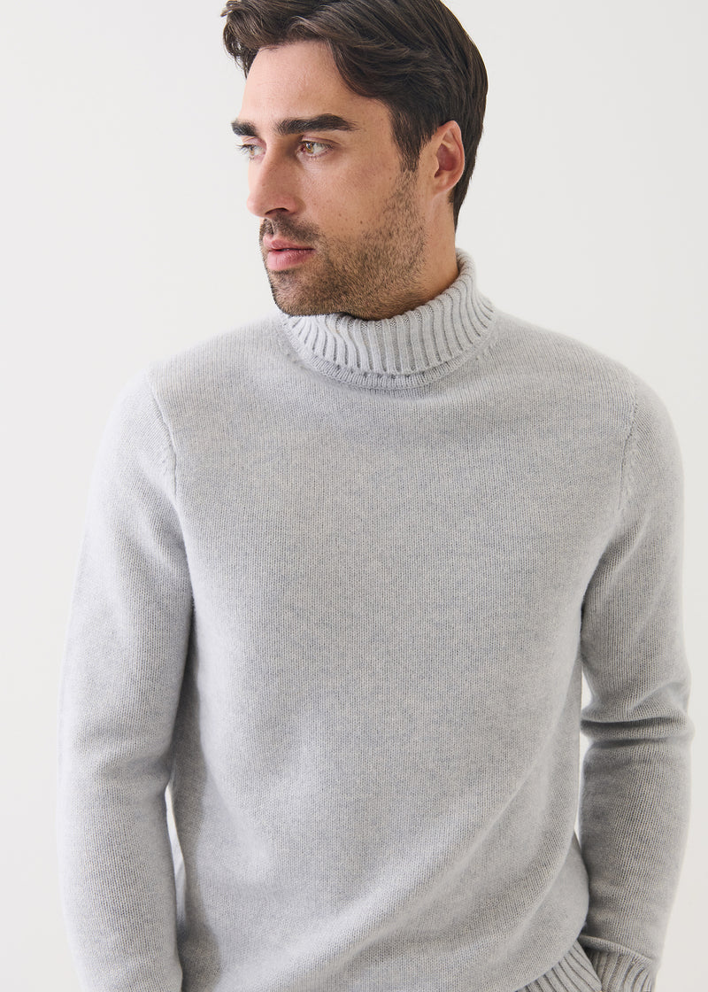 LAMBSWOOL TURTLE-NECK SWEATER - MARBLE