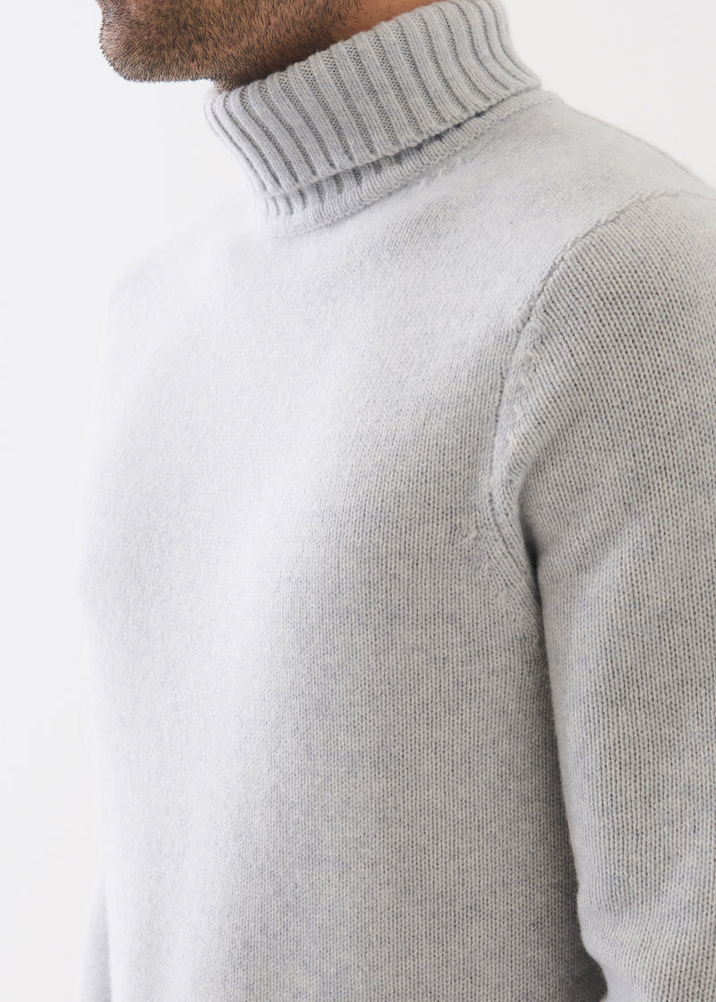 LAMBSWOOL TURTLE-NECK SWEATER - MARBLE