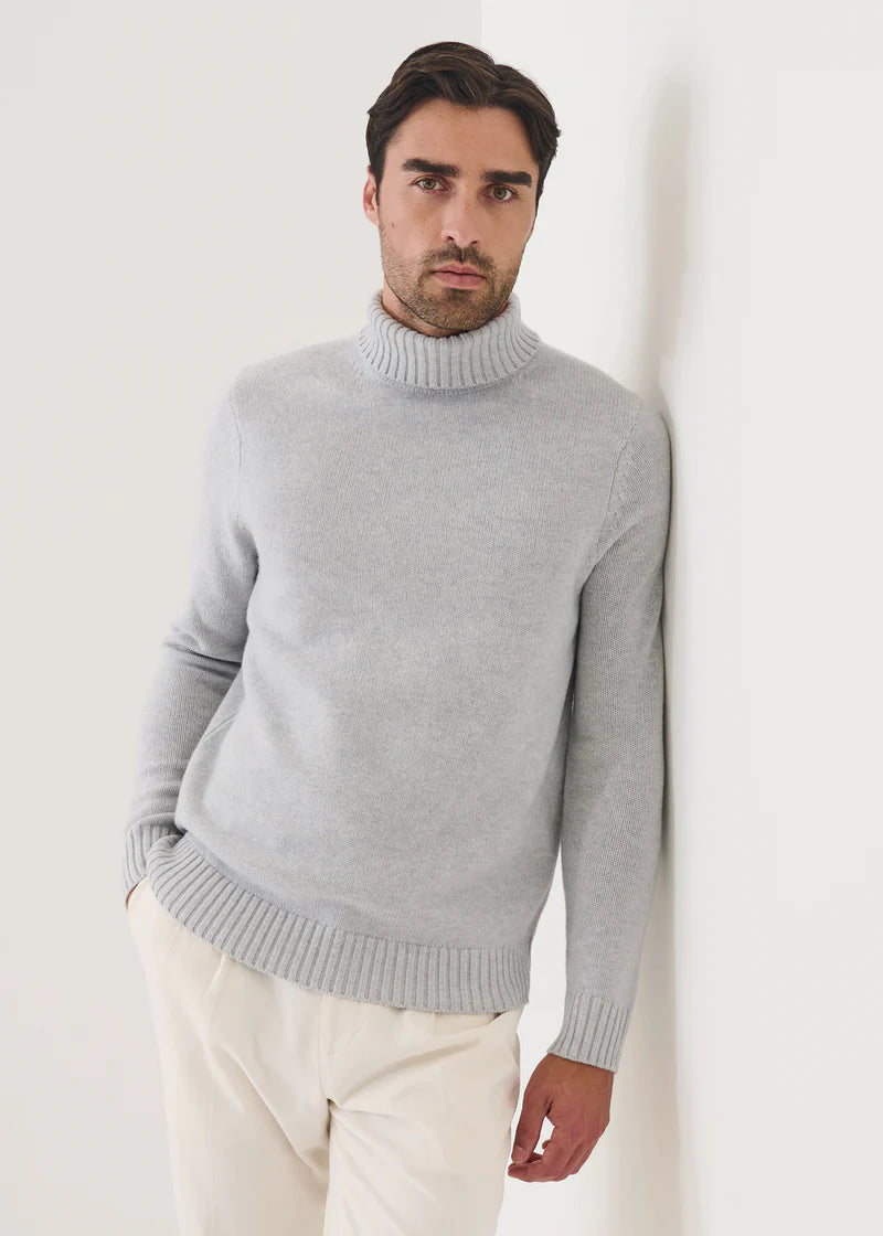 LAMBSWOOL TURTLE-NECK SWEATER - MARBLE