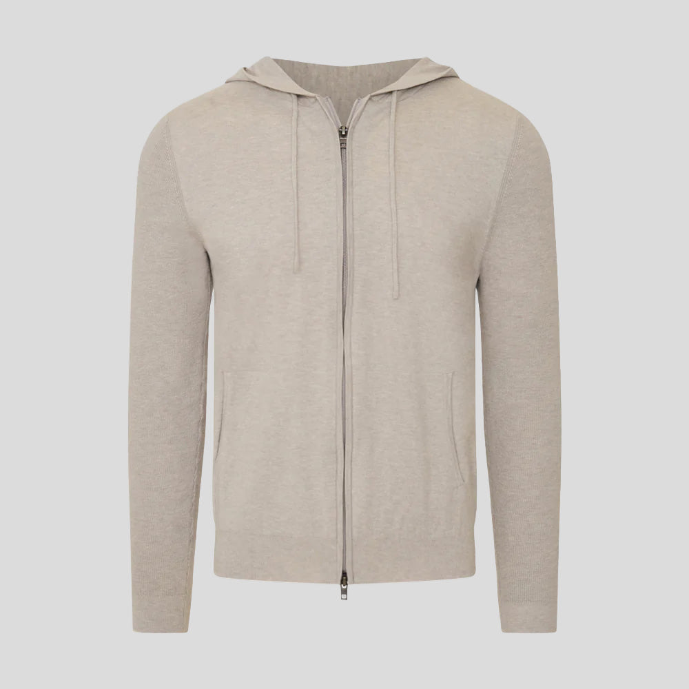 FULL ZIP HOODIE - FEATHER
