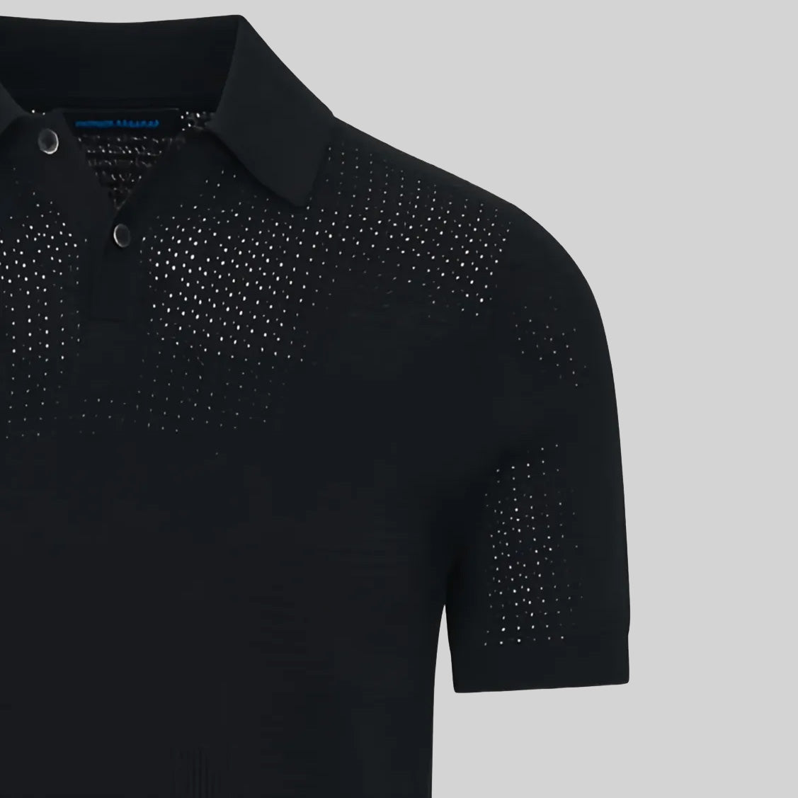 STITCH POLO SHIRT - BLACK