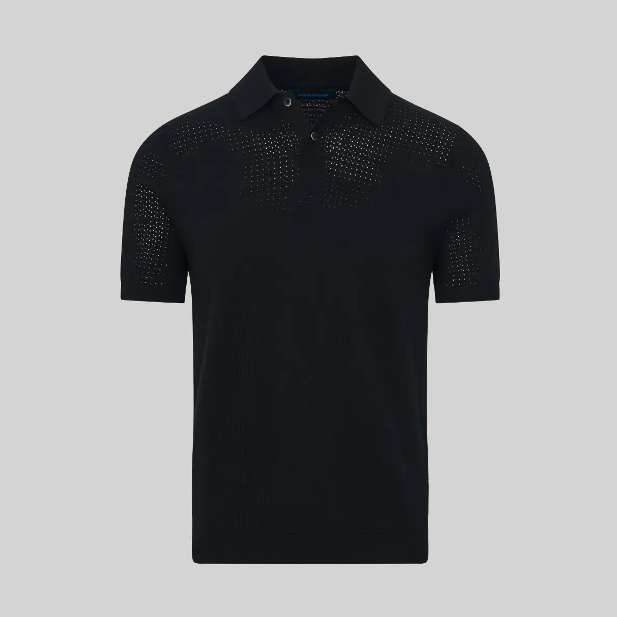 STITCH POLO SHIRT - BLACK