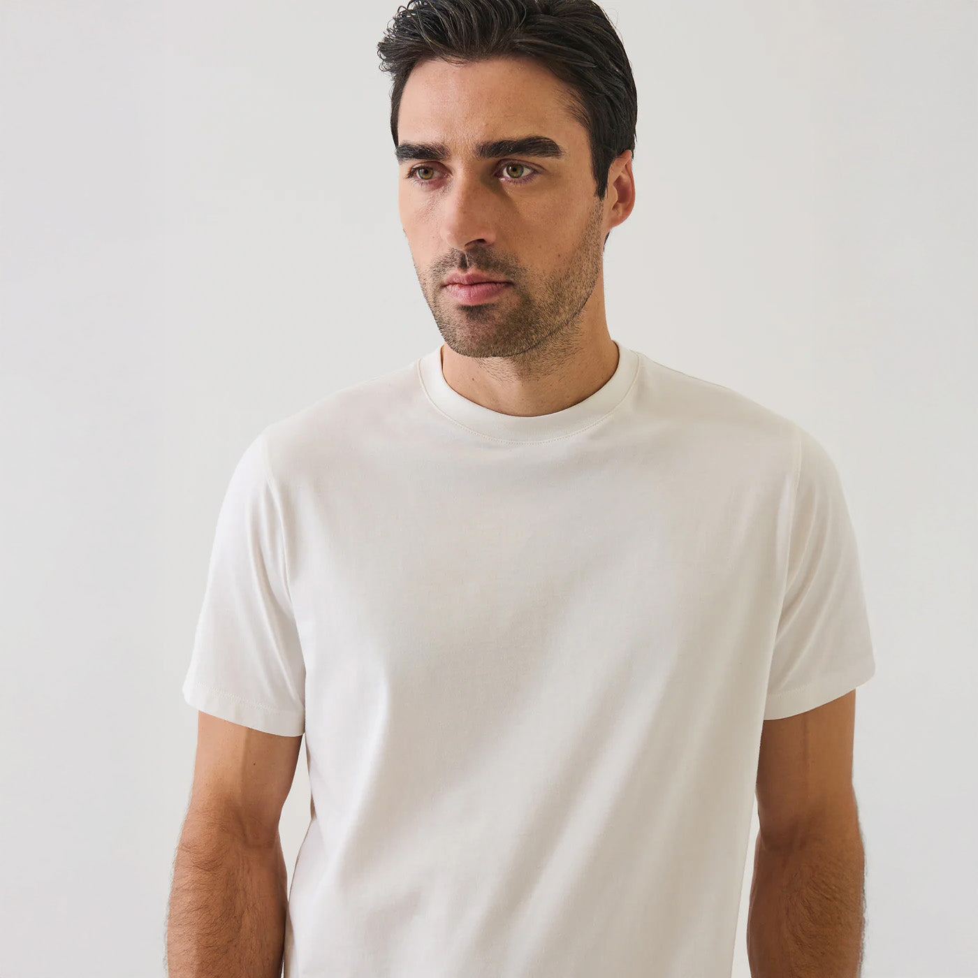 HIGH NECK T-SHIRT - VANILLA